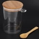 thumbnail image 5 of 4X Frasco de Vidrio para Almacenamiento de Alimentos Contenedor de Bote Sellado Transparente con Tapa Y Cuchara para Té Suelto, Sal, AzúCar, Café, Grano de Conservación, 5 of 8