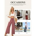 thumbnail image 5 of Eytino Women's Palazzo Pants Summer Casual Wide Leg Pants High Waist Lounge Pants Vacation Beach Trousers with Pockets Rose Pink XL, 5 of 10