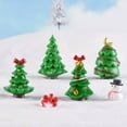 thumbnail image 6 of Sale Christmas Trees Mini Christmas Tree Glass Ornaments Small Glass Christmas Tree Christmas Dollhouse Miniature Mini Winter Figurines for Crafts Holiday Xmas Party DIY Room Decor Home Table Top, 6 of 6