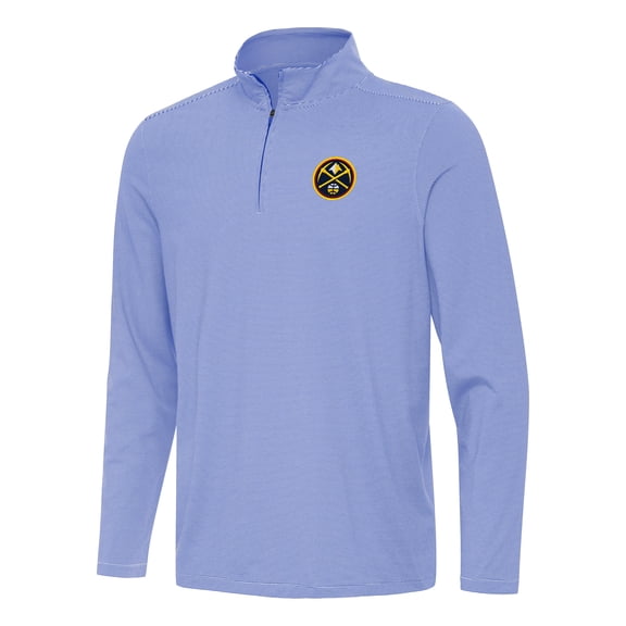 Men's Antigua  Royal Denver Nuggets Twine Quarter-Zip Top