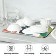thumbnail image 7 of Yayeee Dish Drying Mat for Kitchen Counter Ultra Absorbent Easy Clean Pad 24x18", White Clover Pattern, 7 of 7