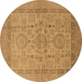thumbnail image 1 of Ahgly Company Indoor Round Oriental Brown Industrial Area Rugs, 8' Round, 1 of 4