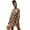 Chocolate, variant on Edolynsa Women's Leopard Print Kaftan Dress Butterfly Sleeve Mini Sun Dress Drawstring Waist Party Tunic