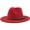 Red, variant on Vintage Fedora Hat for Men Women Classic Wide Brim Trilby