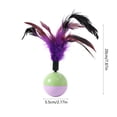 thumbnail image 3 of FeiFu Pet Tumbler Chew Toy Interactive Badminton Shaped Toy for Cats Dogs Durable Teething Boredom Relief Cats Teaser Stick Plaything, 3 of 6