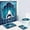 Shark, variant on Navy Blue Floral Shower Curtain Set Bathroom Sets with Waterproof Fabric Shower Curtain and Non-Slip Rugs Toilet Lid Cover Bath Mat Decor with Hooks(72x72 Inch)