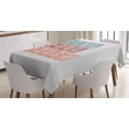 thumbnail image 1 of Ambesonne Live Laugh Love Tablecloth Rectangular Table Cover, Happy Slogan, 52"x70", Teal Ruby Orange, 1 of 3