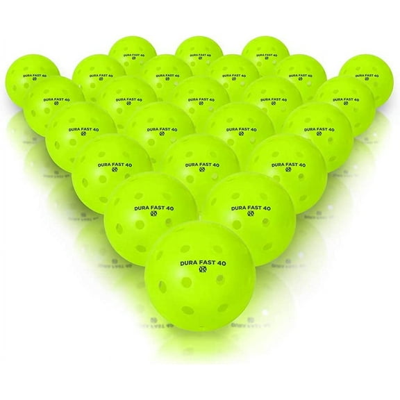 Dura Fast 40 Pickleballs | Outdoor Pickleball Balls | Neon | Two Dozen 24 Balls | USAPA Approved and Sanctioned for Tournament Play, Professional Perfomance