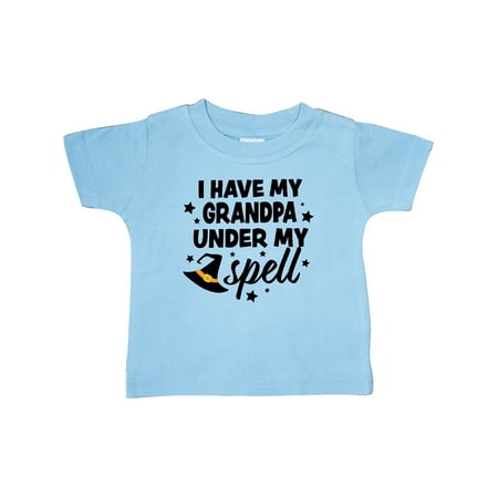 

Inktastic I Have My Grandpa Under My Spell with Cute Witch Hat Gift Baby Boy or Baby Girl T-Shirt