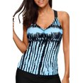 thumbnail image 1 of Womens Printed Strappy Racerback Tankini Swim Top No Bottom S - XXXL, 1 of 4