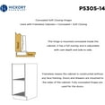 thumbnail image 4 of Hickory Hardware P5305-14 Full Overlay Soft-Close Faceless Hinge, Polished Nickel - Pack of 2, 4 of 4