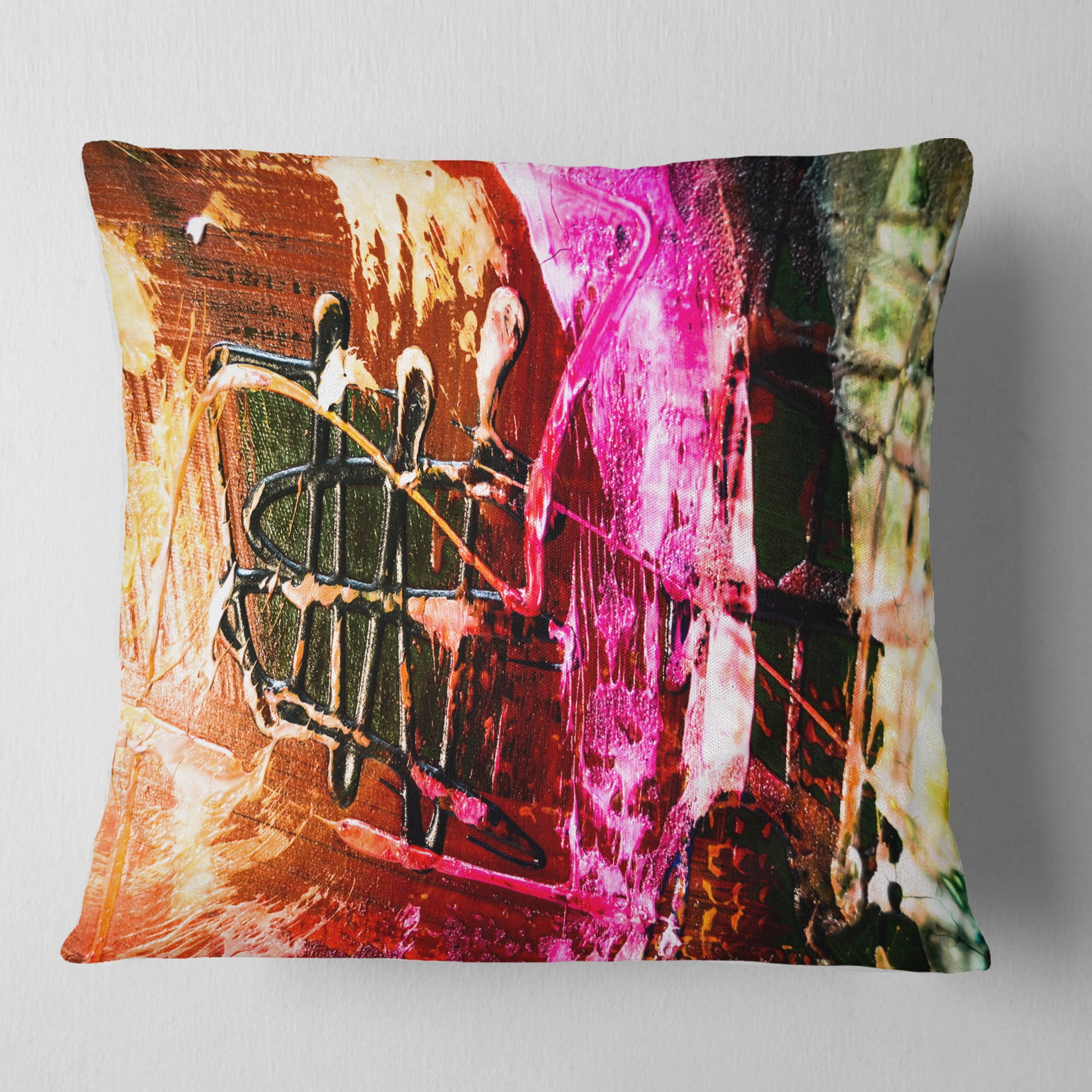 Designart Structure Abstract Art - Abstract Throw Pillow - 16x16