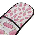 thumbnail image 4 of Yayeee Double Oven Mitt Kitchen Heat Resistant Baking 35" x7" Quilted Glove, Pink Popsicle Pattern, 4 of 6