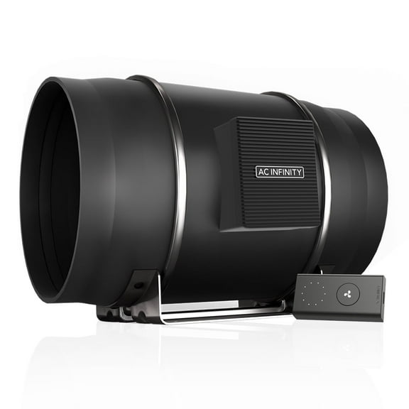 AC Infinity CLOUDLINE S12 PRO, Quiet 12” Inline Duct Fan with 10-Speed Controller, EC-Motor Ventilation Exhaust Fan for Heating Cooling Booster, Grow Tents, Hydroponics