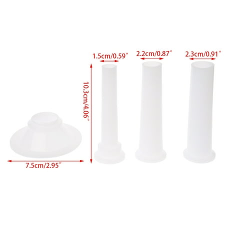 

4Pcs Plastic Sausage Filling Stuffing Tube For Handmade Meat Grinder Stuffer 10#