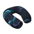 thumbnail image 2 of Xecao Ice blue light spot jellyfish Print Memory Foam Cervical Neck Pillow Versatile U-Shaped Pillows for Home,Office,Camping,Travelling,Soft Washable Cover, 2 of 8