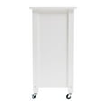 thumbnail image 6 of Kitchen Island with Storage Cabinet Small Rolling Cart Table on Wheels, White, 6 of 11