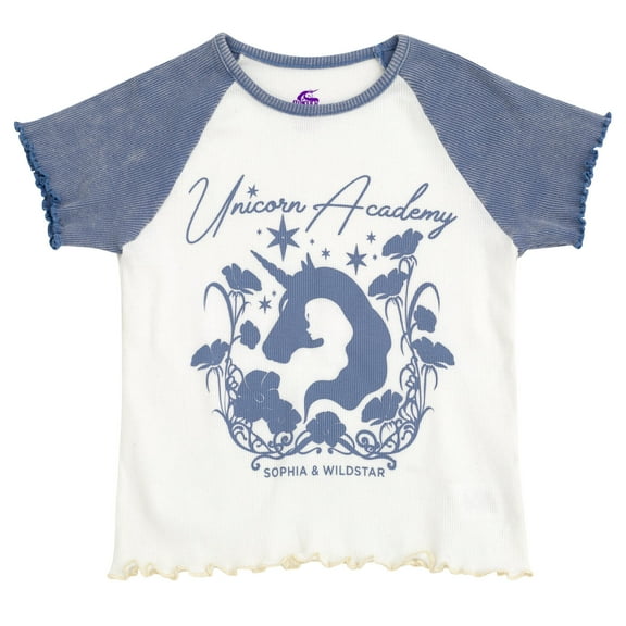 Unicorn Academy Sophia & Wildstar Raglan T-Shirt Little Kid