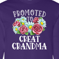 thumbnail image 4 of Inktastic Promoted to Great Grandma with Flowers Long Sleeve T-Shirt, 4 of 5