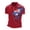 Red, variant on Men's Australia Flag Print Polo Shirt with Tear Design – Patriotic Short Sleeve Button-Up Top for National Celebrations, Sports Events & Casual Wear – Comfortable Stretch Fit (S-XXXXXXL)