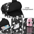 thumbnail image 4 of Sling Backpack,Spooky Halloween Ghosts Pattern Sling Bag with Water Bottle Holder,Waterproof Sling Bag for Men/Women with Headphone Jack for Hiking,Travel, 4 of 6