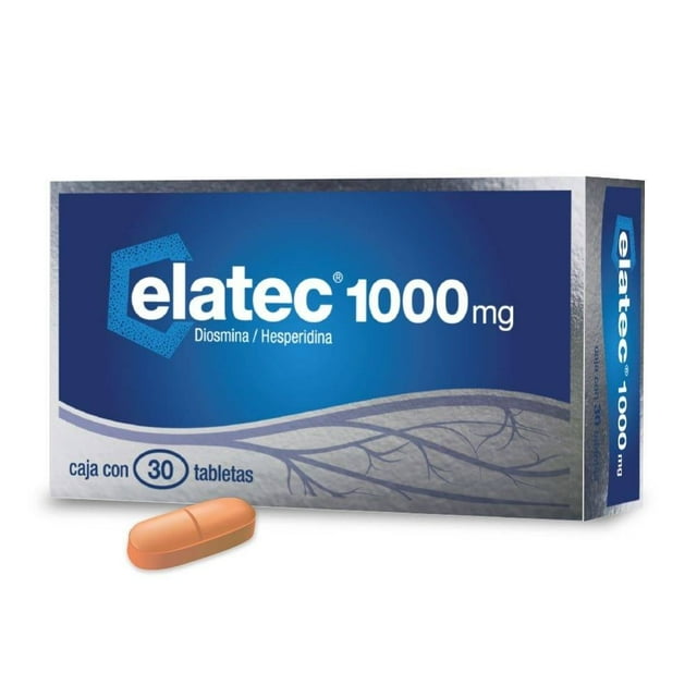 Elatec Diosminia 900 mg, Hesperidina 100 mg 30 tabletas