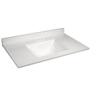 Design House 557645 Camilla Cultured Marble Vanity Top 37-inch, Solid White