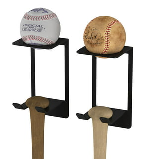 Better Display Cases 6 Medium or Large Mini Baseball Bats (Medium or Large Mini  Bats) Display Vertical Clear Acrylic Wall Mount (A066-A) 