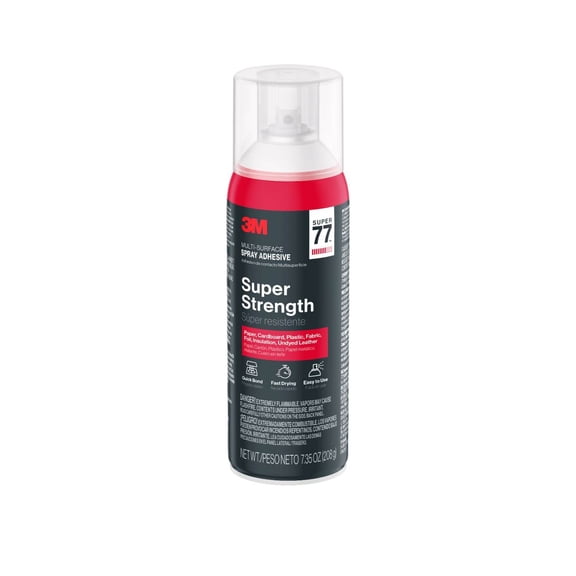 3M Super 77 Multi-Surface Spray Adhesive, Glue, Fabrics, Crafts, 7.35 oz