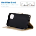 thumbnail image 4 of Allytech Embossed Mandala PU Leather Case for iPhone 13 Mini 2021(5.4"), Slim Soft TPU Bumper Anti-Scratch Flip Kickstand Detachable Lanyard Wallet Protective Case for iPhone 13 Mini, Gold, 4 of 6
