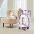 thumbnail image 4 of HLONK New Pet Luggage Transparent Bag Trolley Box Large Capacity Pet Cart Large Capacity Pet Cart Trolley Box  Newly Designed Transparent Pet Luggage Bag, 4 of 5