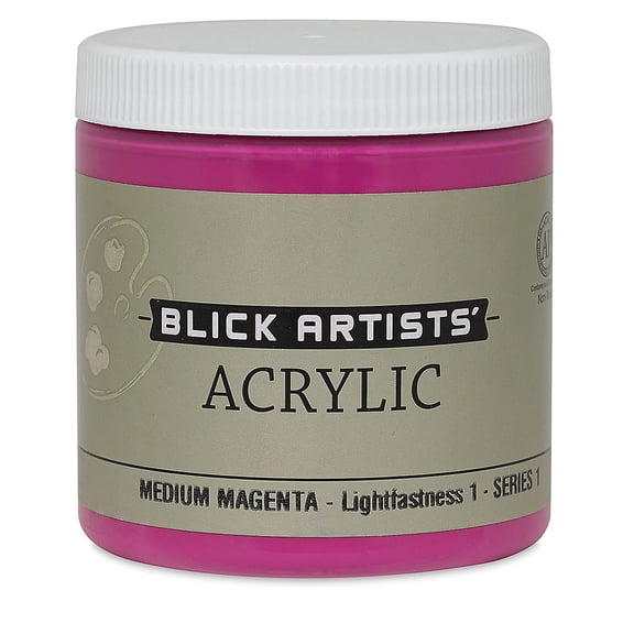 Blick Artists' Acrylic - Medium Magenta, 8 oz jar