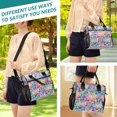 thumbnail image 5 of Large Insulated Lunch Bags for Women Men Leakproof Thermal Meal Lunch Tote Bag for Office Work Picnic Travel Colorful Lotus Pattern 12L, 5 of 6