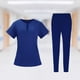 thumbnail image 5 of Uniforme de enfermería para mujer, uniforme elástico con múltiples bolsillos, pantalones profesionales suaves y transpirables, , Azul, l Hugo Pantalones superiores, 5 of 9