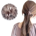 thumbnail image 1 of Épingle à Cheveux Queue de Cheval Fer à Friser, 2021 Mode Rétro Imprimé Léopard Bandeaux Coiffure Mode Nid d'Oiseau Boule Épingle à Cheveux Épingle à Cheveux Extensible Support Queue de Cheval Pinces à Cheveux Pinces à Cheveux Pinces à Griffes (C), 1 of 5