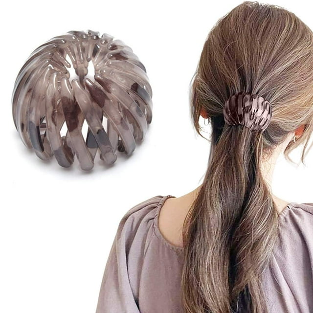Épingle à Cheveux Queue de Cheval Fer à Friser, 2021 Mode Rétro Imprimé Léopard Bandeaux Coiffure Mode Nid d'Oiseau Boule Épingle à Cheveux Épingle à Cheveux Extensible Support Queue de Cheval Pinces à Cheveux Pinces à Cheveux Pinces à Griffes (C)