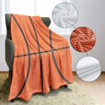 thumbnail image 4 of Sports Fleece Blanket 40" x 50" Basketball Texture Lightweight Fuzzy Cozy Soft Warm Throw for Man Boy Teen, Air Conditioning, 4 of 6
