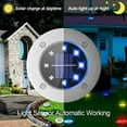 thumbnail image 3 of 4 Pack Solar Disk Light LED RGB In-ground Pathway Light Dusk-to-Dawn Garden Yard, 3 of 7
