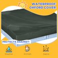 thumbnail image 4 of Light Blue Outdoor Sandbox with Canopy & Liner - 48” Square HDPE Play Sandpit for Backyard Fun, 4 of 7