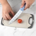 thumbnail image 5 of SomWiBe Wheat Straw Cutting Board, Small Double-Sided Kitchen Chopping Board with Juice Groove, Beige, 9.8 x 5.8 In, 5 of 6