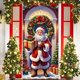 thumbnail image 4 of Decoraciones navideñas, adornos navideños, regalos de Navidad. Cortina de puerta navideña con Papá Noel. Decoración para fiestas navideñas. Cortina de puerta decorativa. Decoración para colgar en la p, 4 of 6