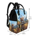 thumbnail image 2 of Pofeuu Snowy Mountain Photography Bear Print Diaper Bag Backpack, Multifunction Travel Pack Maternity Baby Changing Bags, Large Capacity, Waterproof, 2 of 6