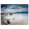 thumbnail image 2 of Magic Sunrise with Old Wooden Pier - Pier Seascape Canvas Art Print, 2 of 3