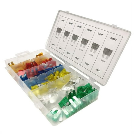120PCS Fuse Car Kit Assorted Auto Car Truck Standard Blade Fuse Assortment 5A 10A 15A y22261