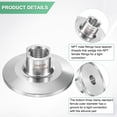 thumbnail image 2 of Uxcell 1-Pack Tri Sanitary 1.5 in Clamp Fittings to 1/4 in NTP Female Thread Stainless Steel Pipe Fitting Ferrule OD 50.5mm, 2 of 7