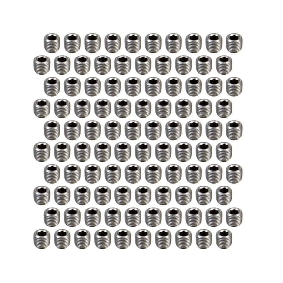 Pioneer Fitting - Plug - 1/4 in NPT - Allen Head - Steel - Natural - Set of 100