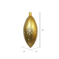 thumbnail image 2 of Vickerman 16" Gold Candy Drop White Snowflake Christmas Ornament, 2 of 2
