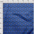 thumbnail image 2 of oneOone Cotton Jersey Blue Fabric Geometric & Floral Block Sewing Fabric By The Yard Printed Diy Clothing Sewing Supplies 58 Inch Wide, 2 of 4