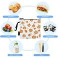 thumbnail image 5 of 3 Size Reusable Food Storage Bags Set Airtight Zipper Closure Lunch Snacks Travel Organizer Orange Pumpkins and Leaves, 5 of 8