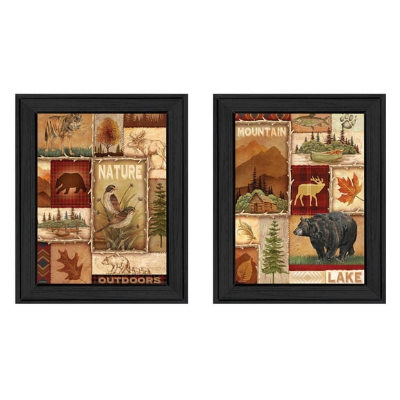 TrendyDecor4U Lodge Collage Collection By Ed Wargo Printed Wall Art V190-405
